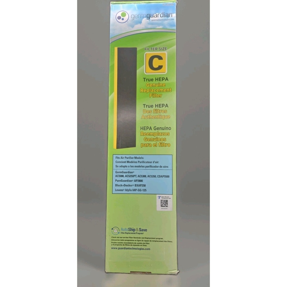 GermGuardian FLT5000 True HEPA Replacement Filter Size C Genuine AC5000 AC5250PT